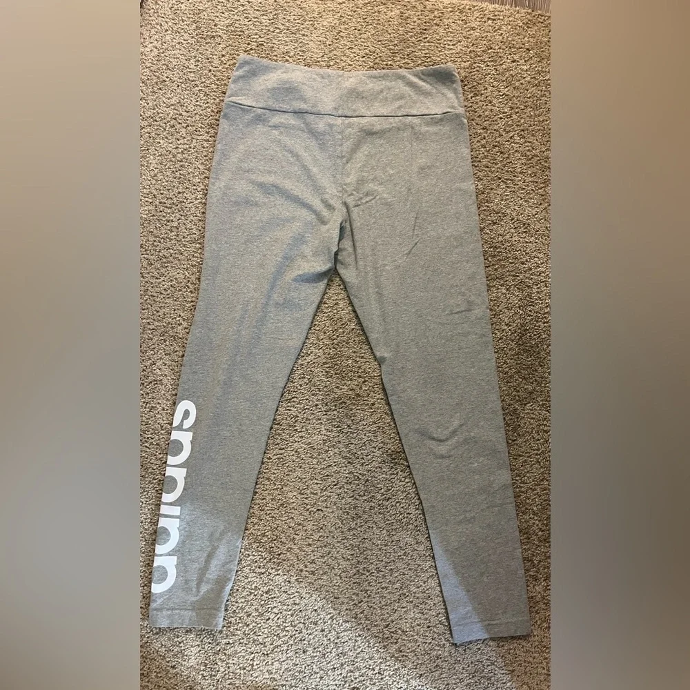 Adidas Women's Heather Gray Leggings - Picture 6 of 6